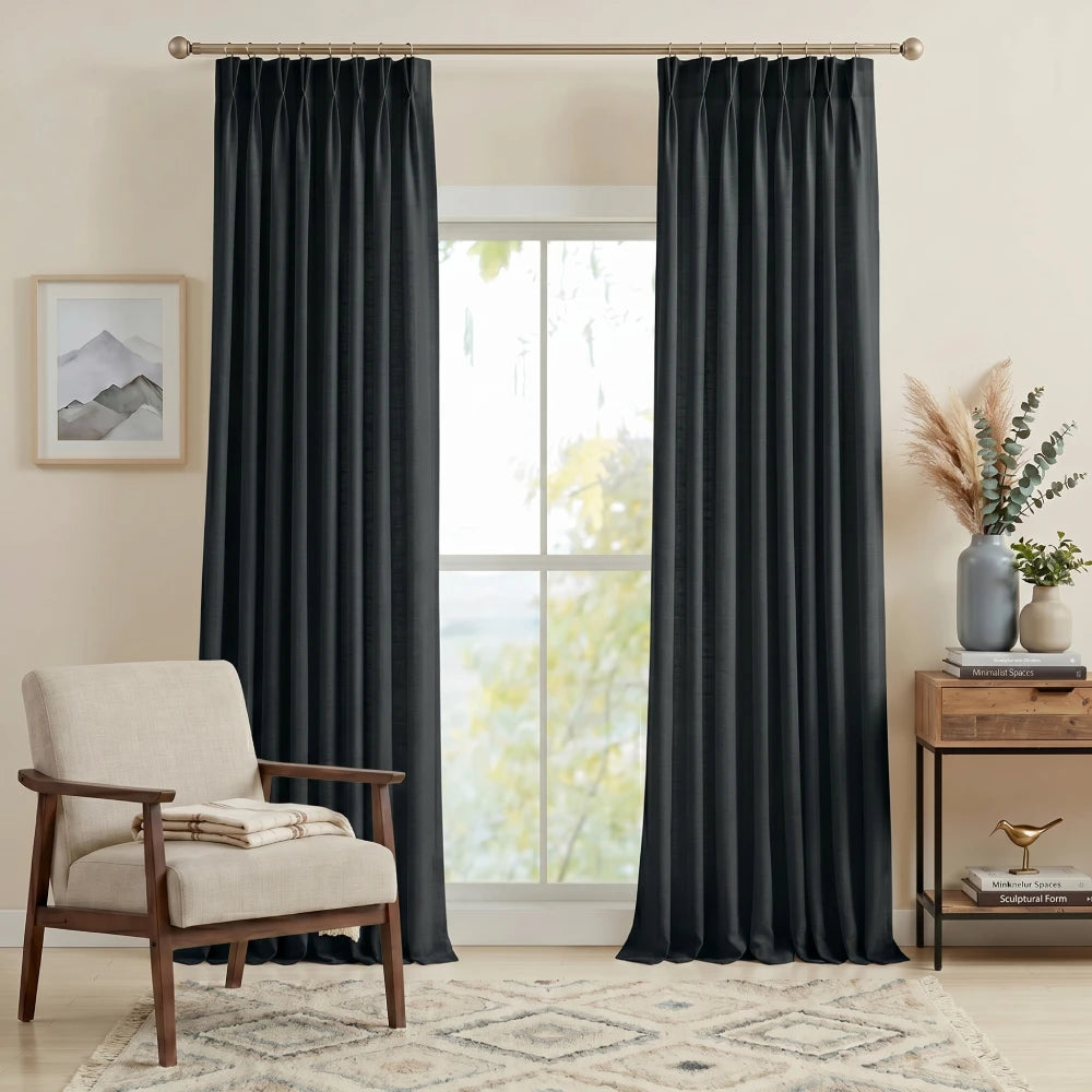 Harper Custom Pinch Pleat Linen Curtains