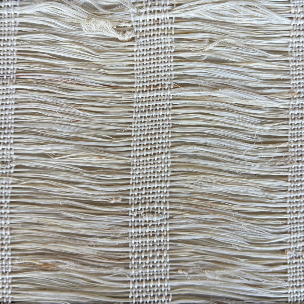 Custom Off-white Woven Wood Shades - Natural Fiber