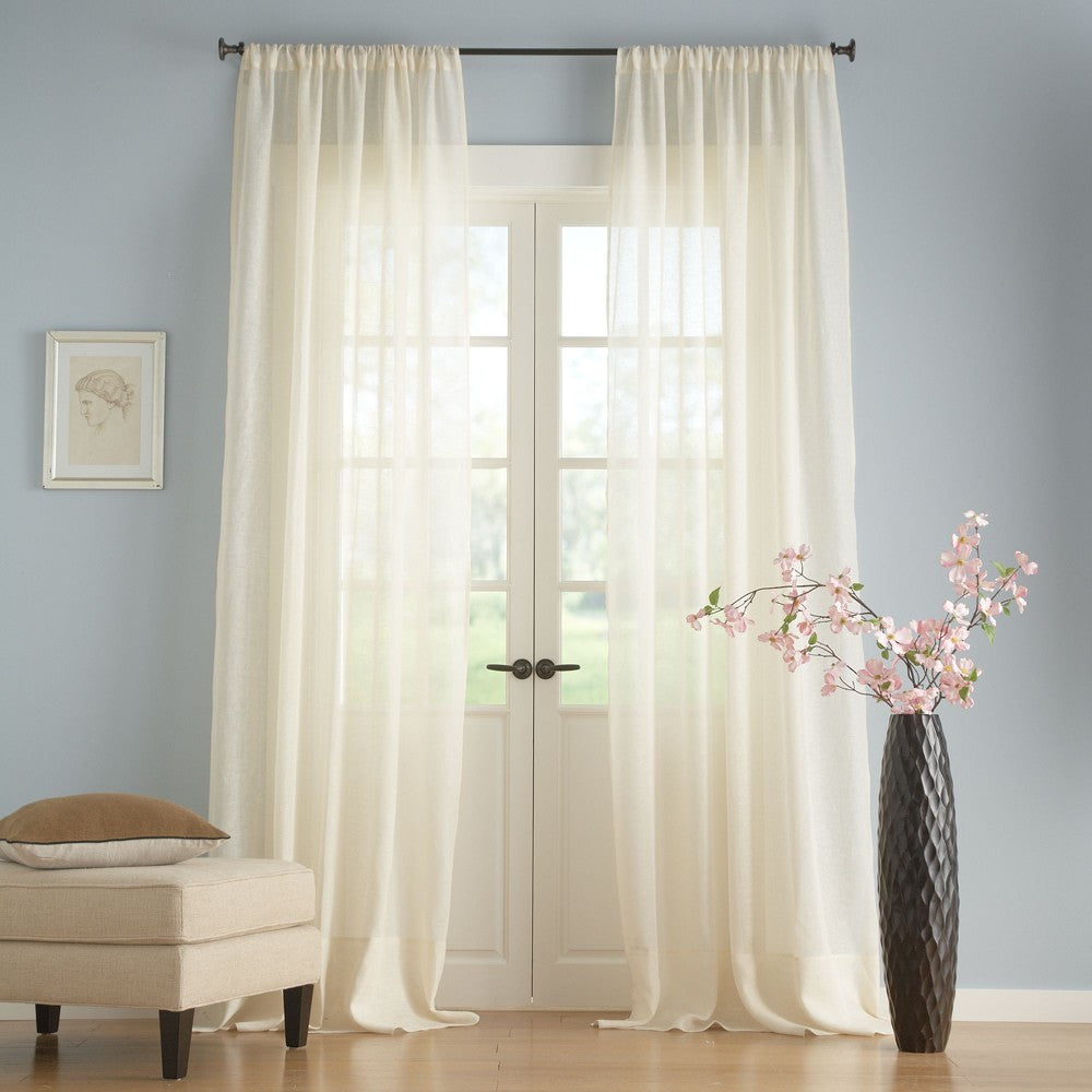 Belgian Flax 100% Linen Sheer Curtain Custom - MorraHome