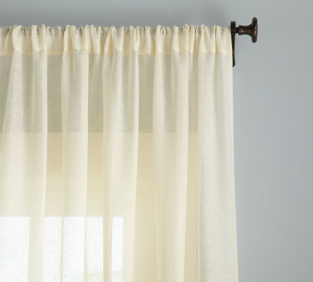 Belgian Flax 100% Linen Sheer Curtain Custom - MorraHome