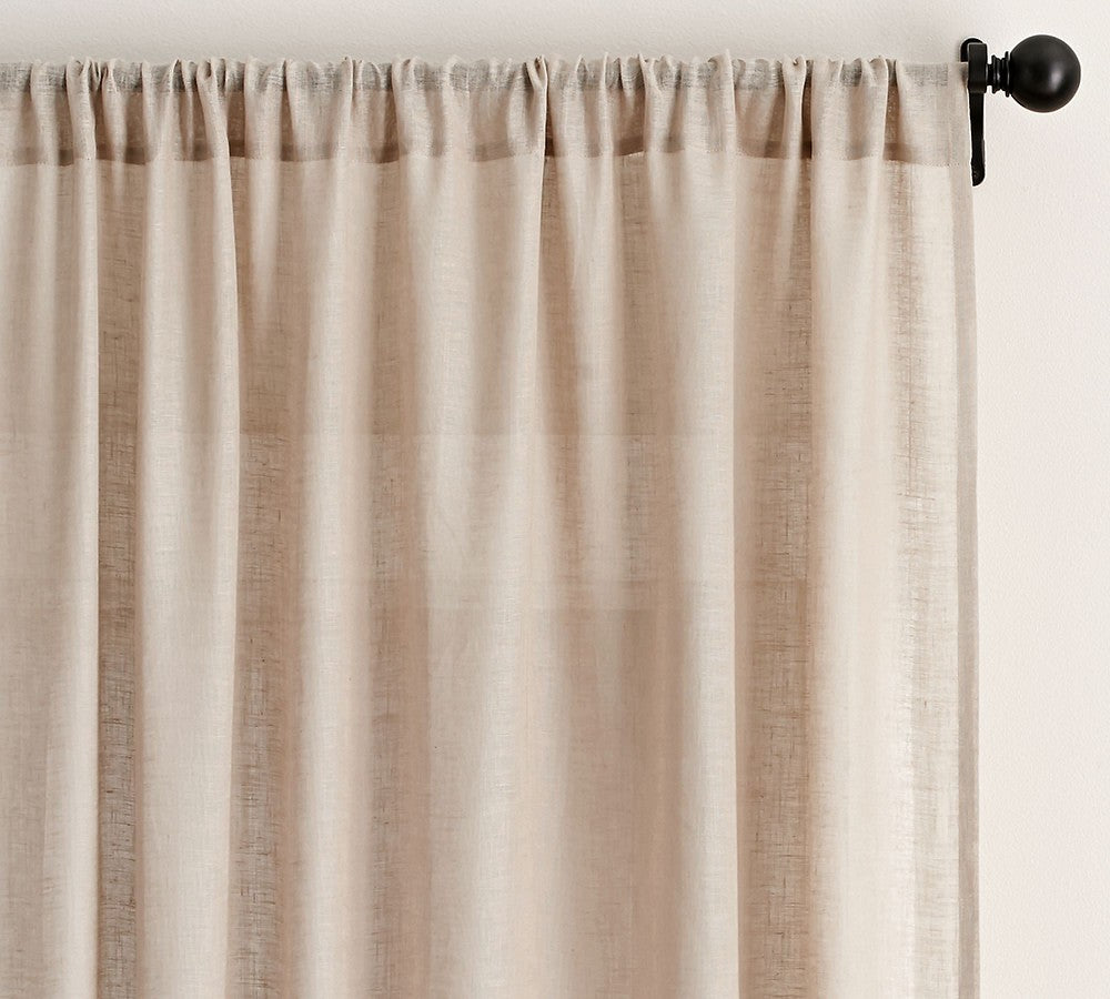Belgian Flax 100% Linen Sheer Curtain Custom - MorraHome