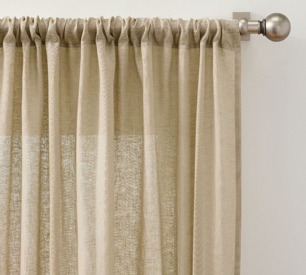 Belgian Flax 100% Linen Sheer Curtain Custom - MorraHome