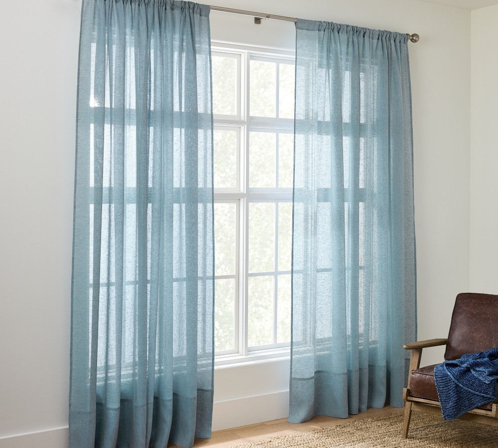 Belgian Flax 100% Linen Sheer Curtain Custom - MorraHome
