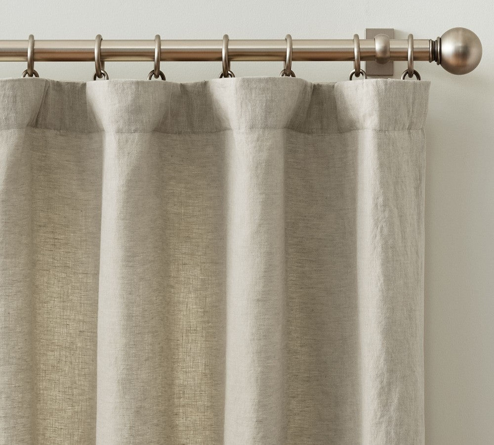 Belgian Flax 100% Linen Unlined Curtain Custom - MorraHome