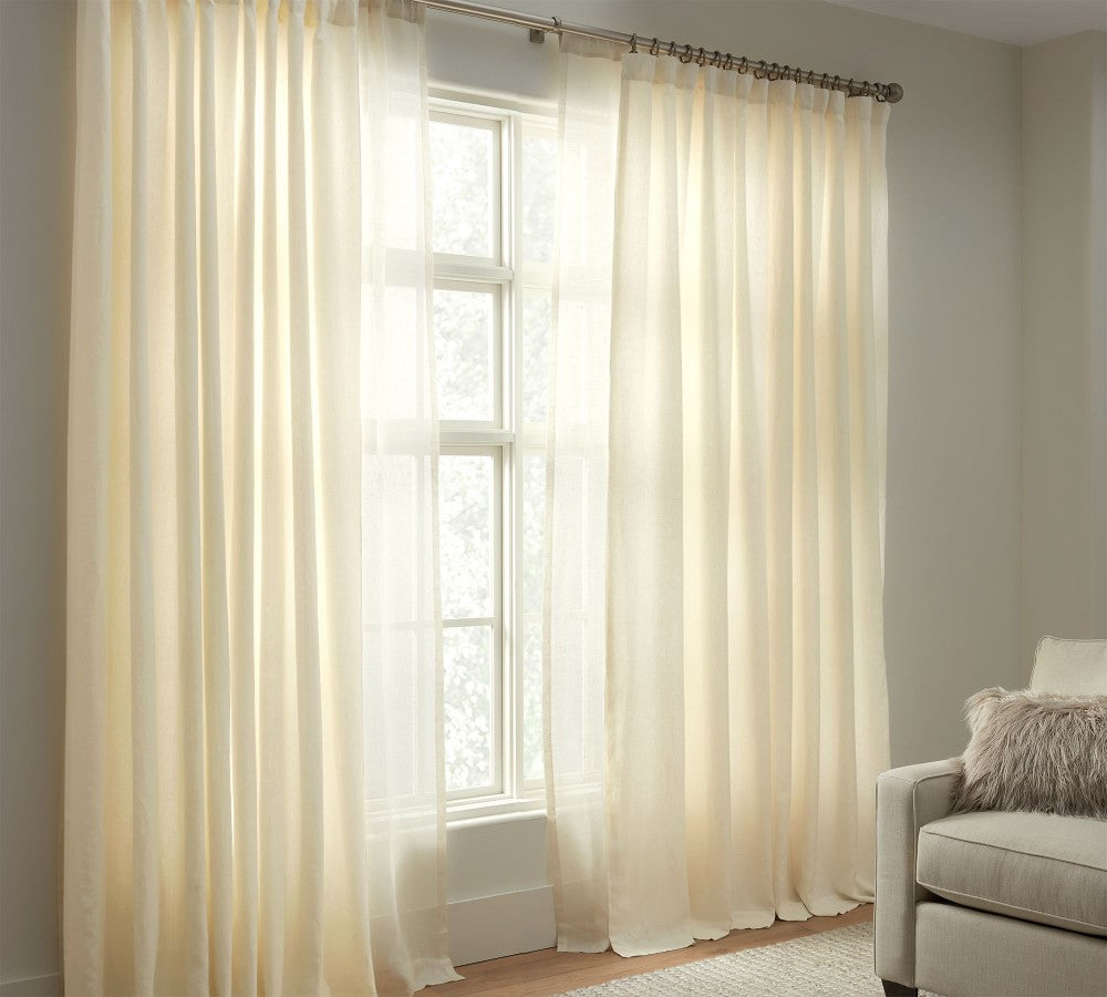 Belgian Flax 100% Linen Unlined Curtain Custom - MorraHome