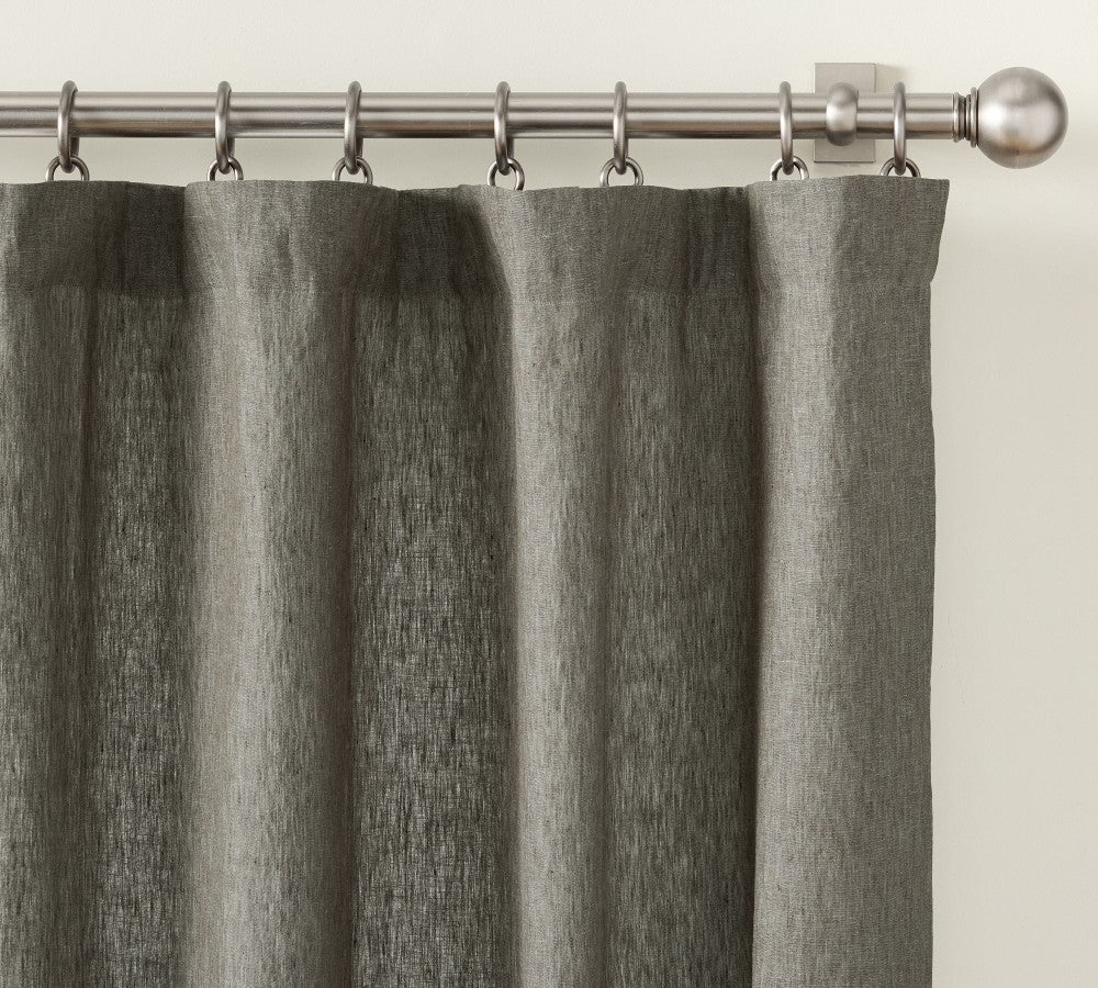Belgian Flax 100% Linen Unlined Curtain Custom - MorraHome