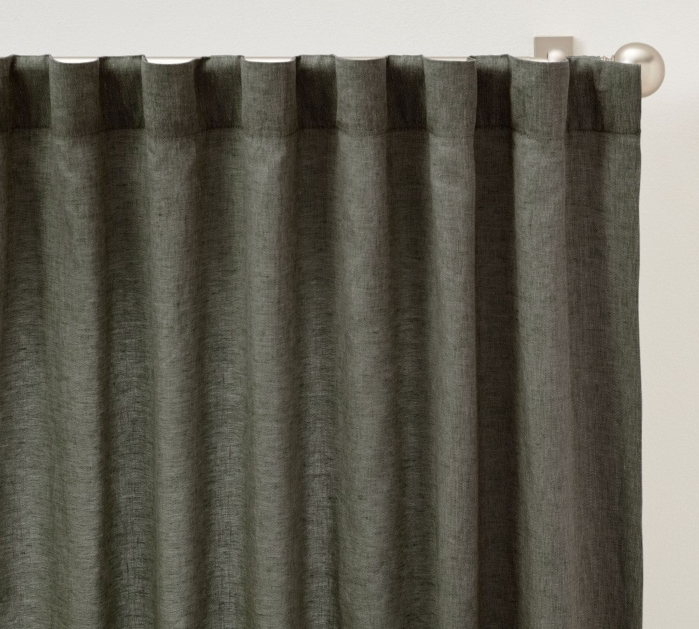 Belgian Flax 100% Linen Unlined Curtain Custom - MorraHome