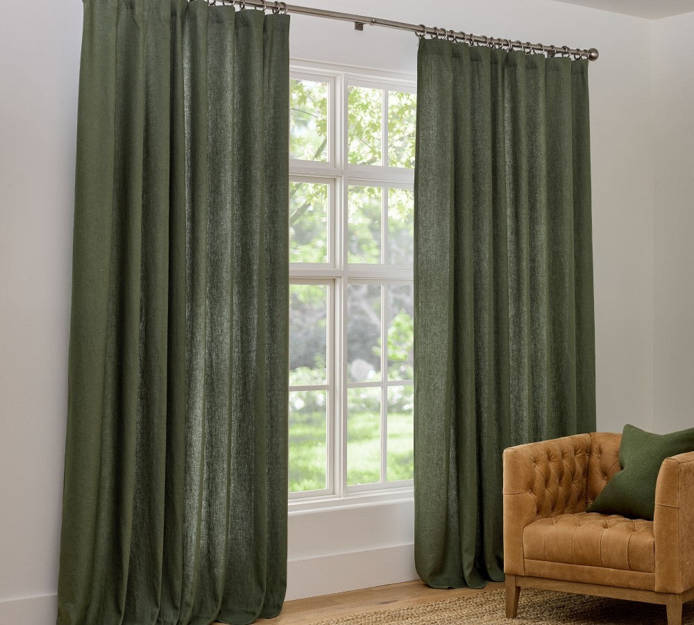 Belgian Flax 100% Linen Unlined Curtain Custom - MorraHome