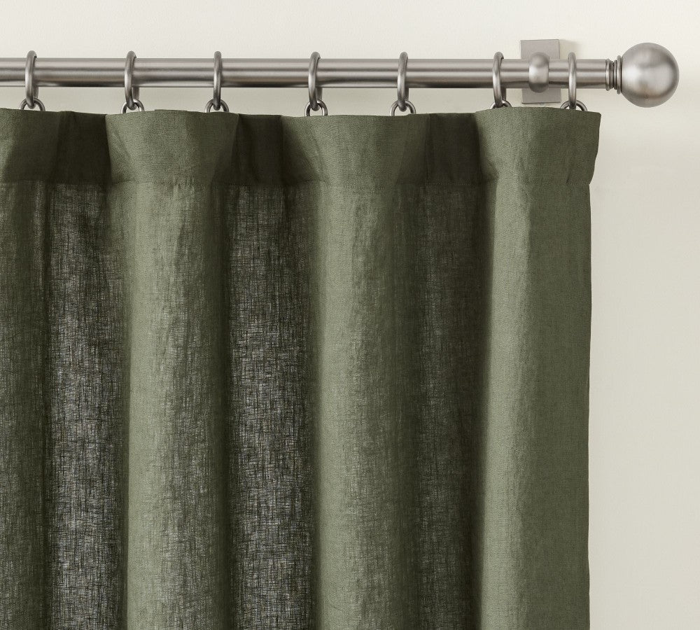 Belgian Flax 100% Linen Unlined Curtain Custom - MorraHome