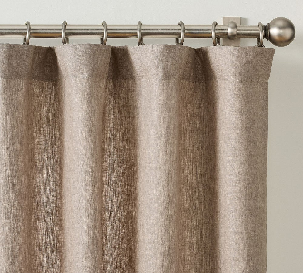 Belgian Flax 100% Linen Unlined Curtain Custom - MorraHome