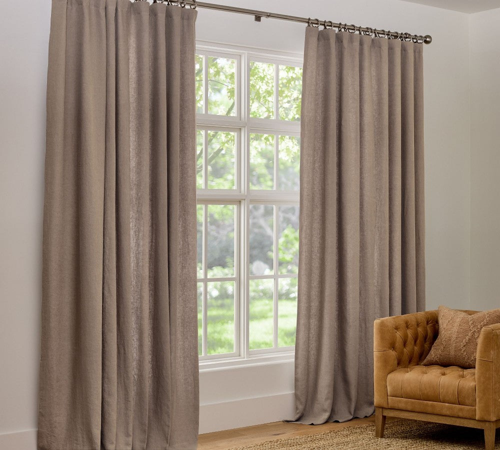 Belgian Flax 100% Linen Unlined Curtain Custom - MorraHome