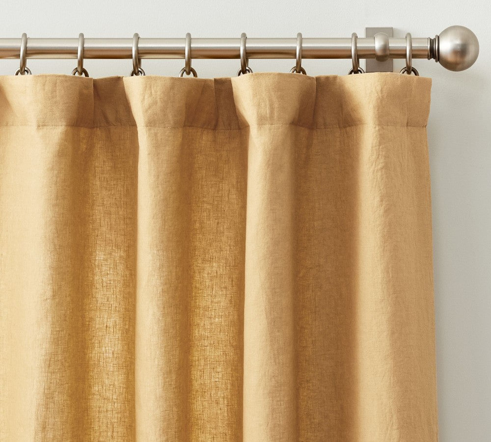 Belgian Flax 100% Linen Unlined Curtain Custom - MorraHome