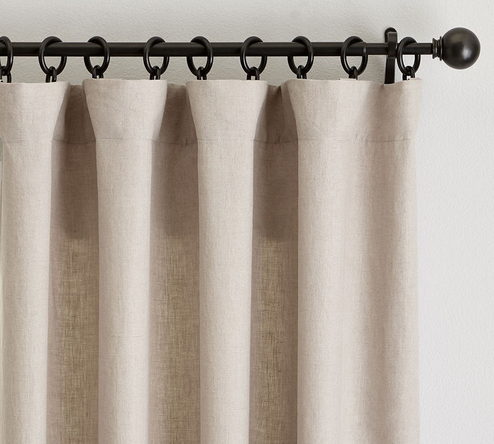 Belgian Flax 100% Linen Unlined Curtain Custom - MorraHome