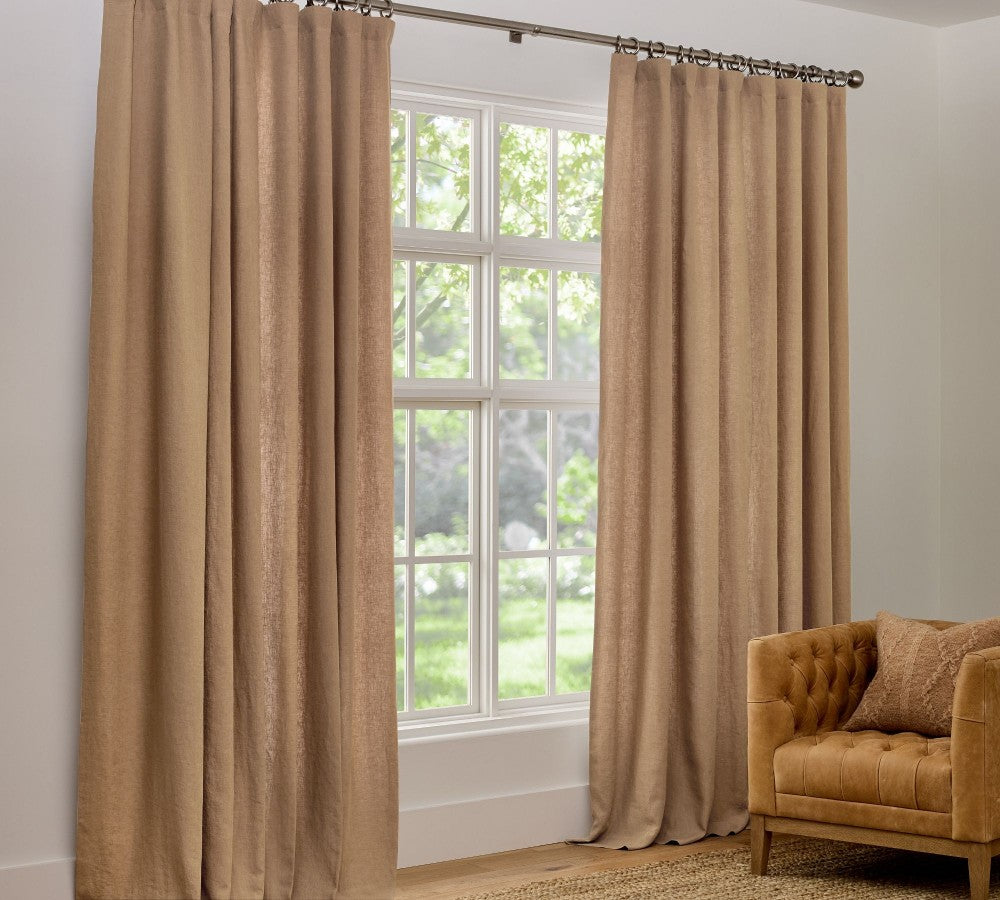 Belgian Flax 100% Linen Unlined Curtain Custom - MorraHome