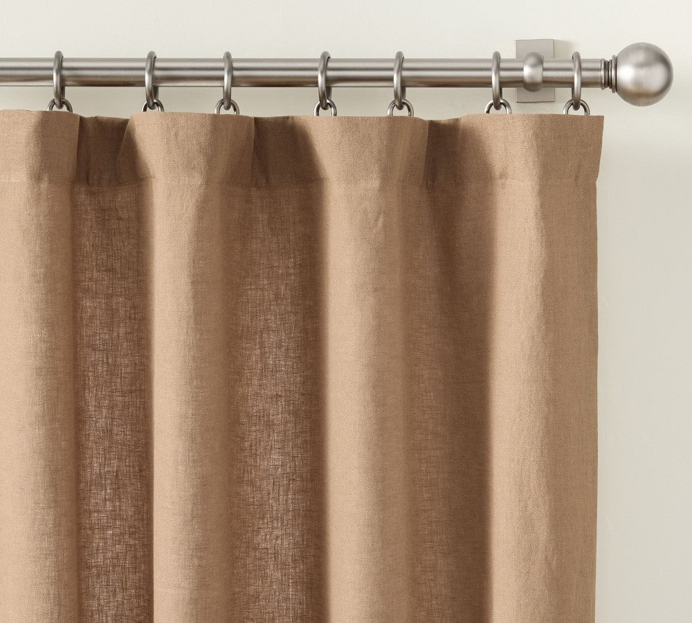 Belgian Flax 100% Linen Unlined Curtain Custom - MorraHome