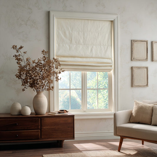 Cordless Blackout Roman Shades – Custom Linen Roman Blinds | MorraHome