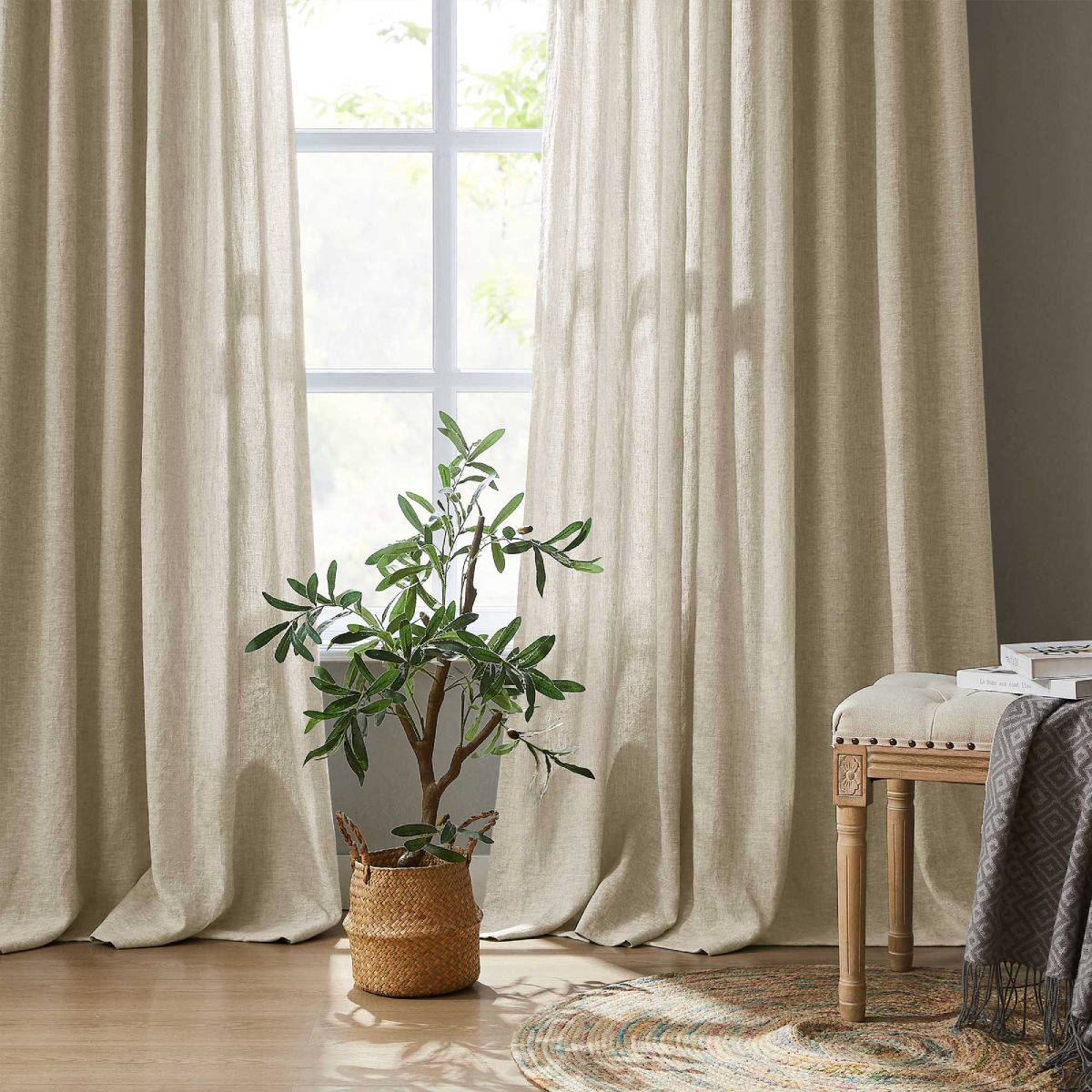 Emery 100% Linen Blackout Curtain Custom - MorraHome