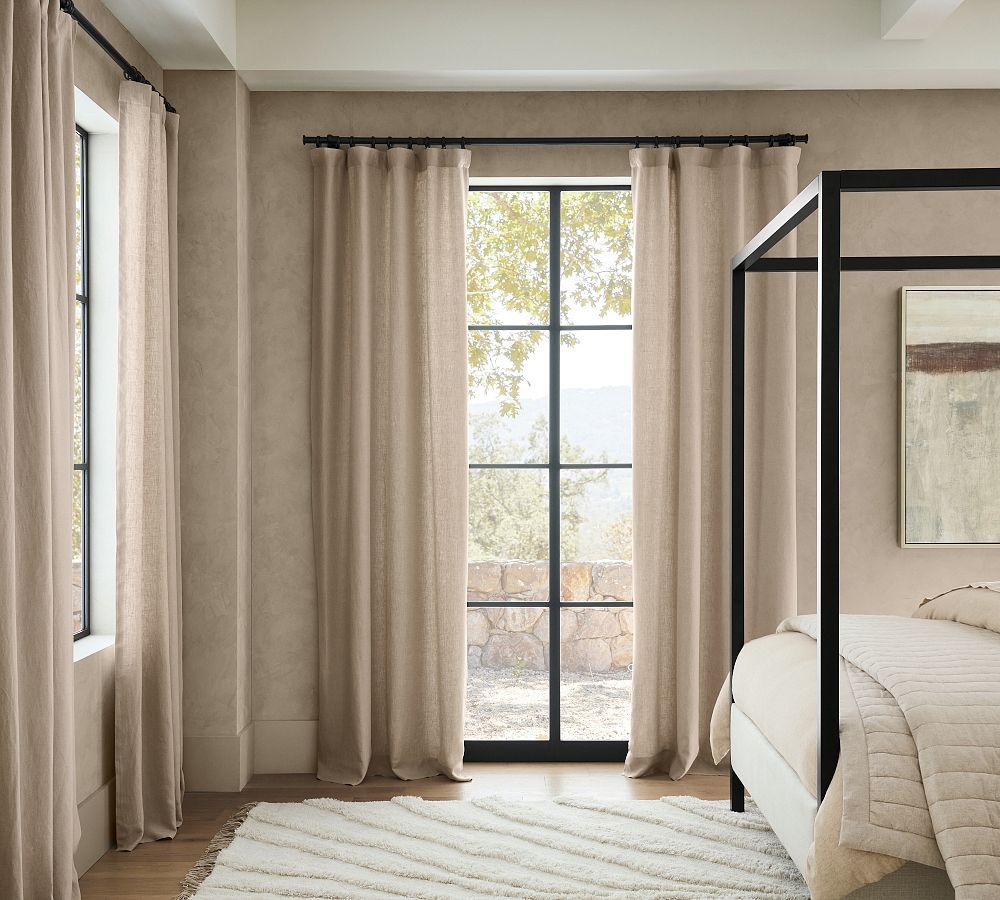 Emery 100% Linen Blackout Curtain Custom - MorraHome