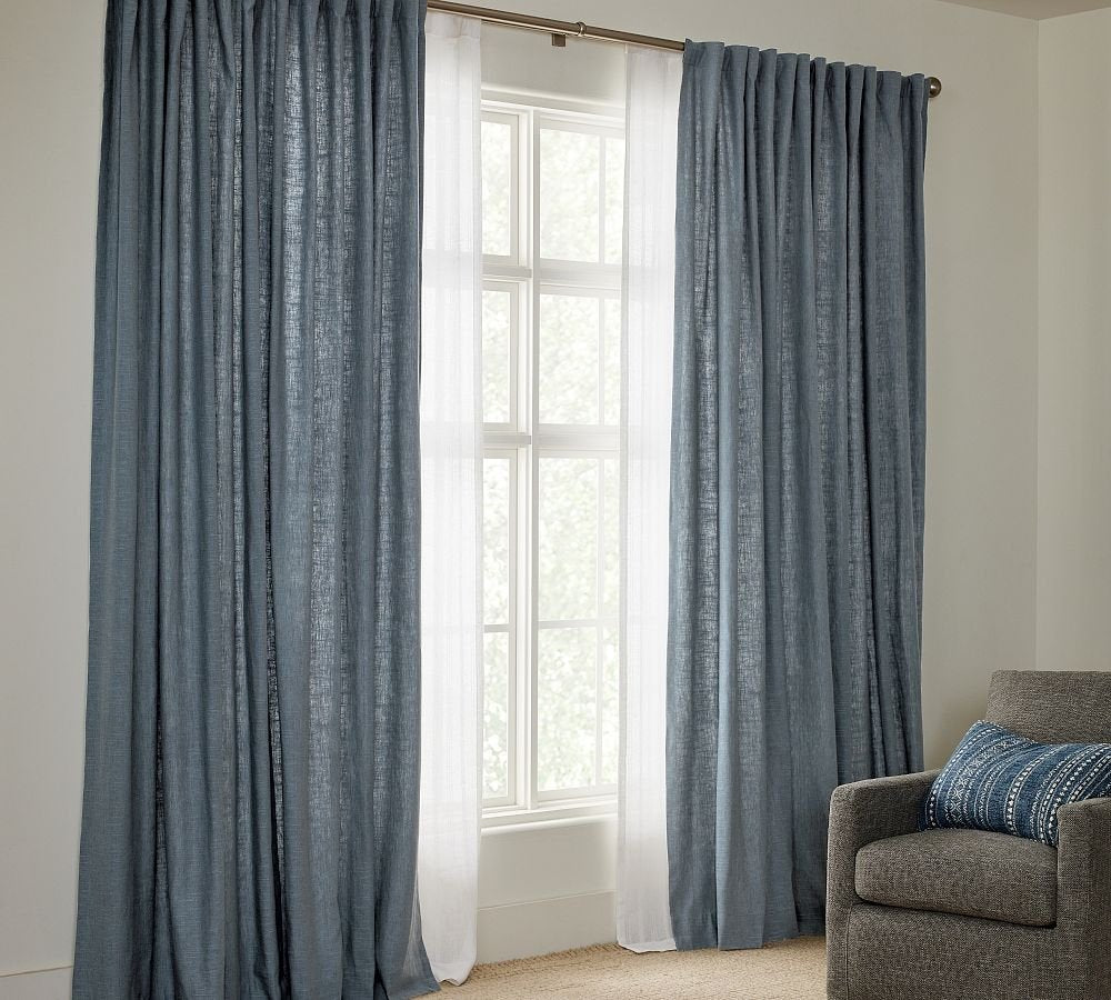 Emery 100% Linen Blackout Curtain Custom - MorraHome