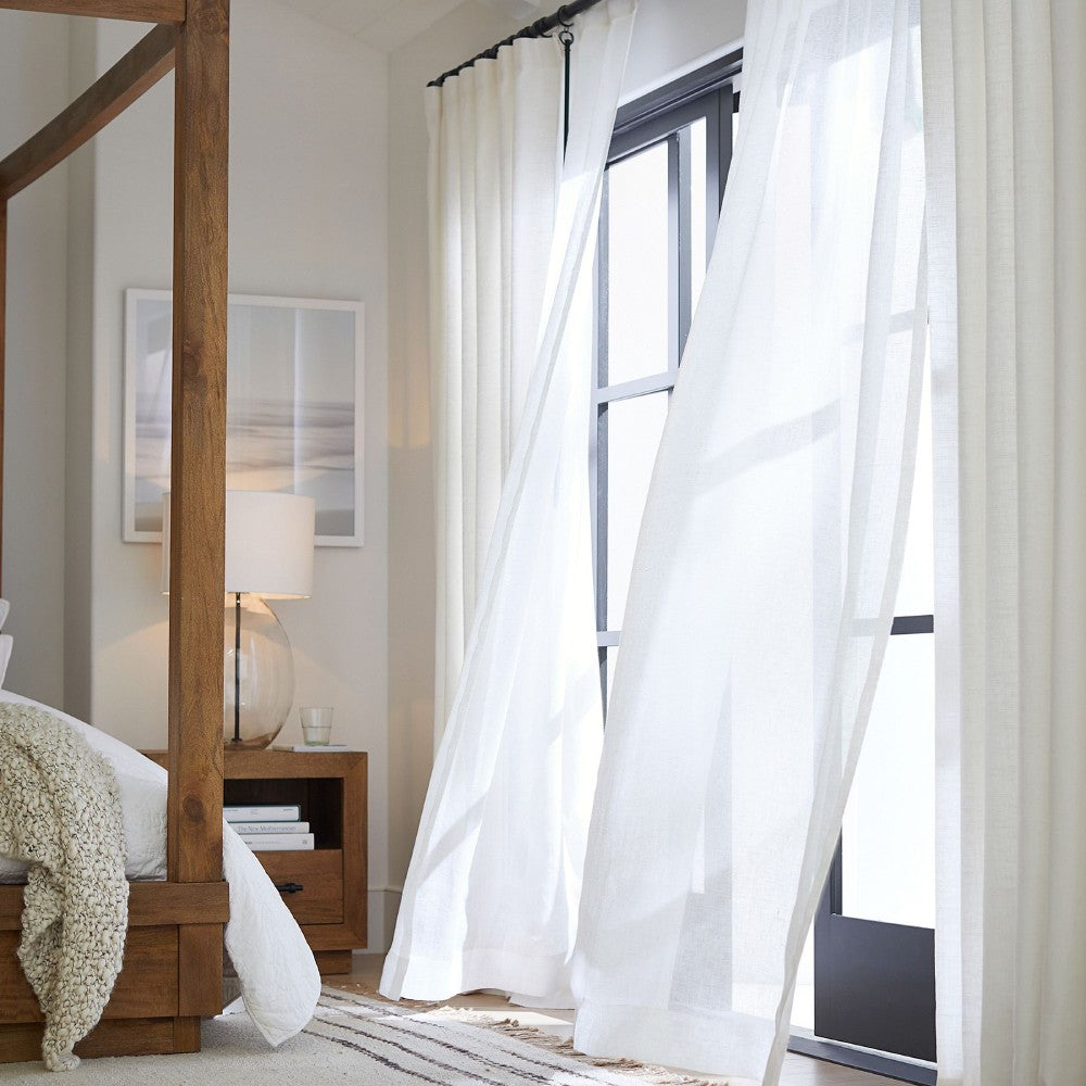 Emery 100% Linen Sheer Curtain Custom - MorraHome