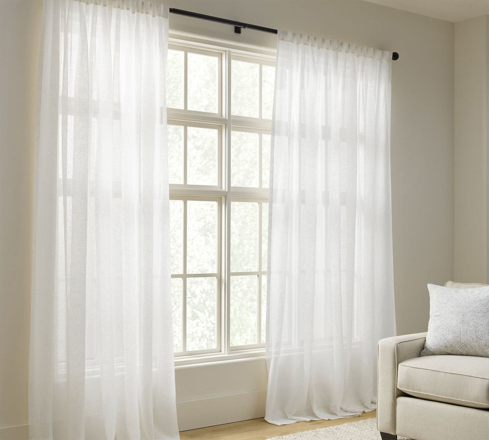 Emery 100% Linen Sheer Curtain Custom - MorraHome