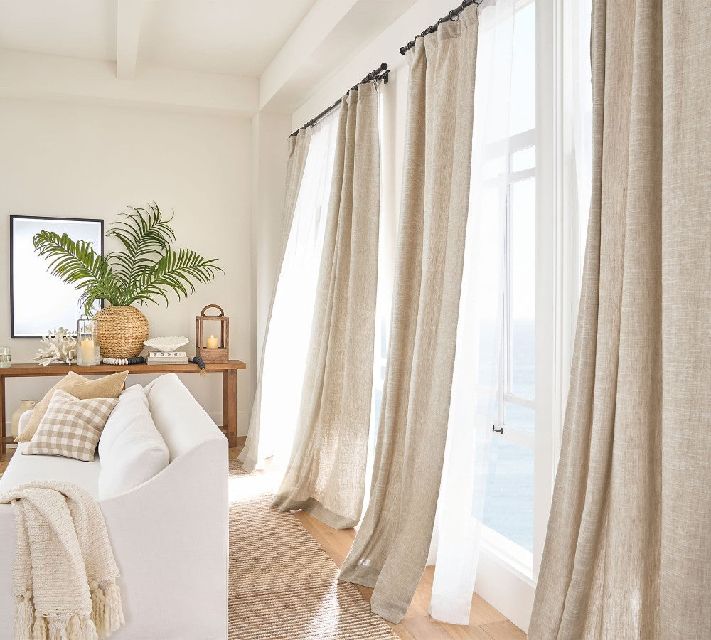 Emery 100% Linen Sheer Curtain Custom - MorraHome