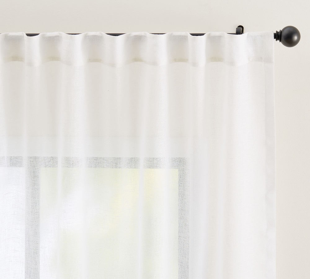 Emery 100% Linen Sheer Curtain Custom - MorraHome