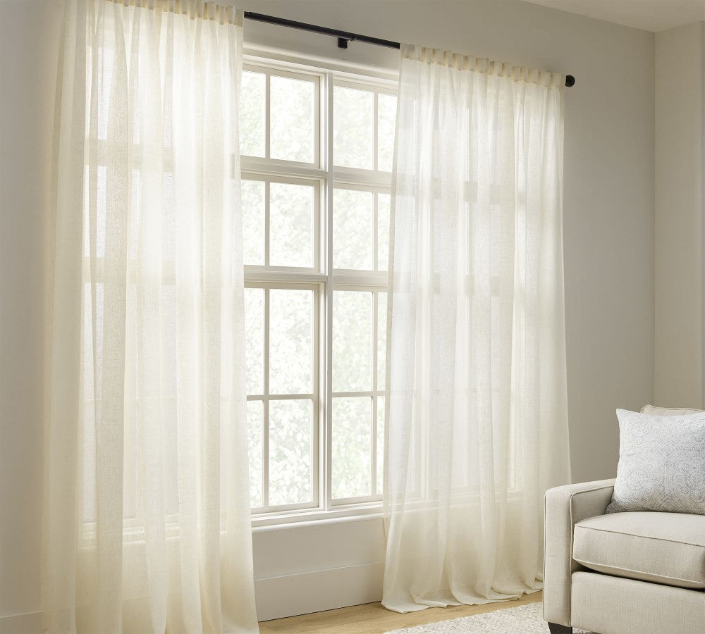 Emery 100% Linen Sheer Curtain Custom - MorraHome