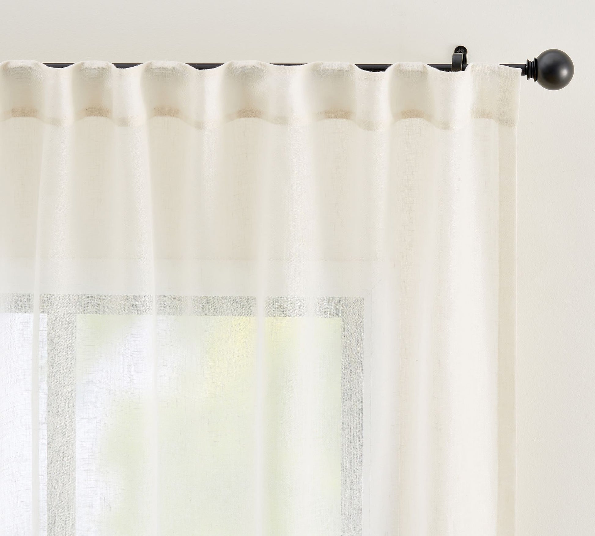 Emery 100% Linen Sheer Curtain Custom - MorraHome