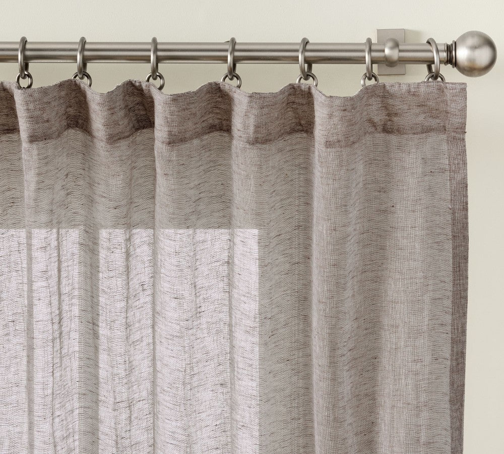 Emery 100% Linen Sheer Curtain Custom - MorraHome