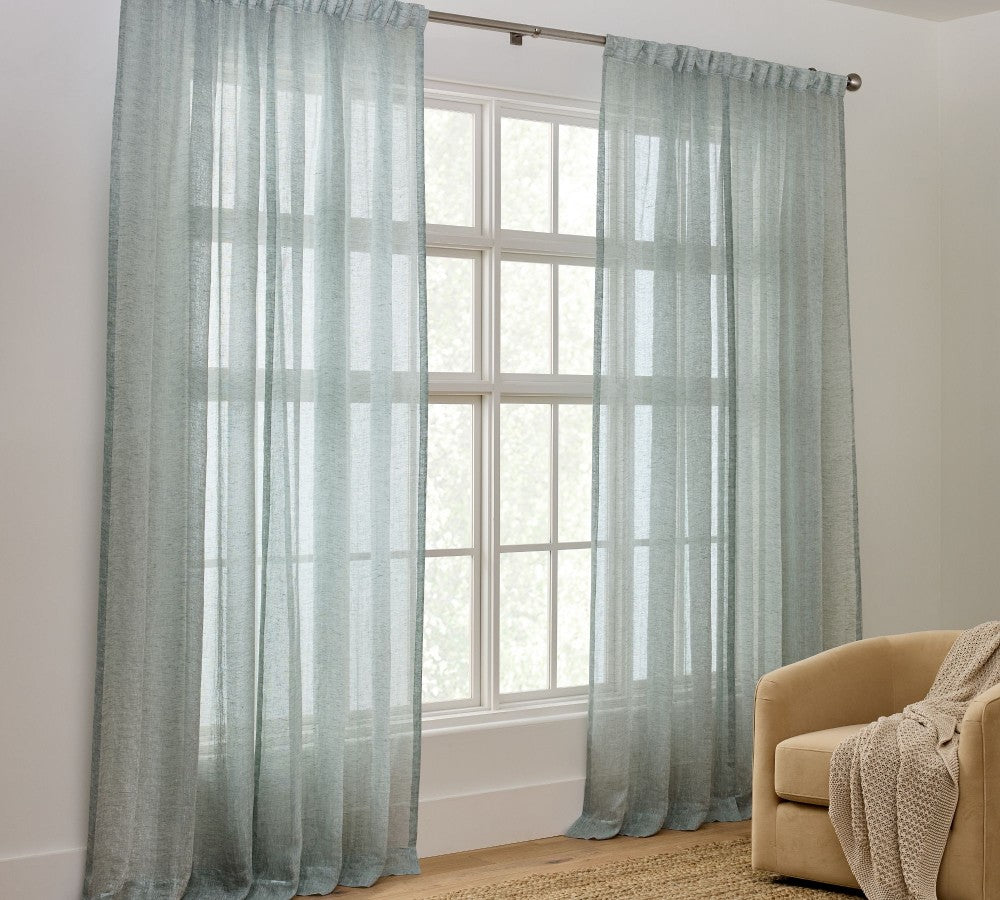 Emery 100% Linen Sheer Curtain Custom - MorraHome