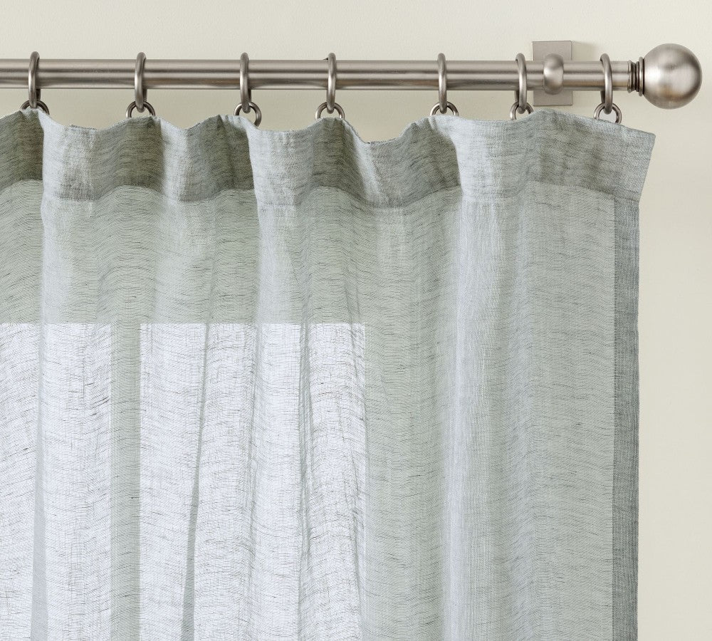 Emery 100% Linen Sheer Curtain Custom - MorraHome