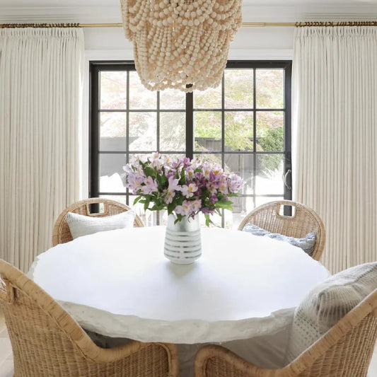 Premium 100% Blackout Linen Curtains Double Pinch Pleat (Set of 2)