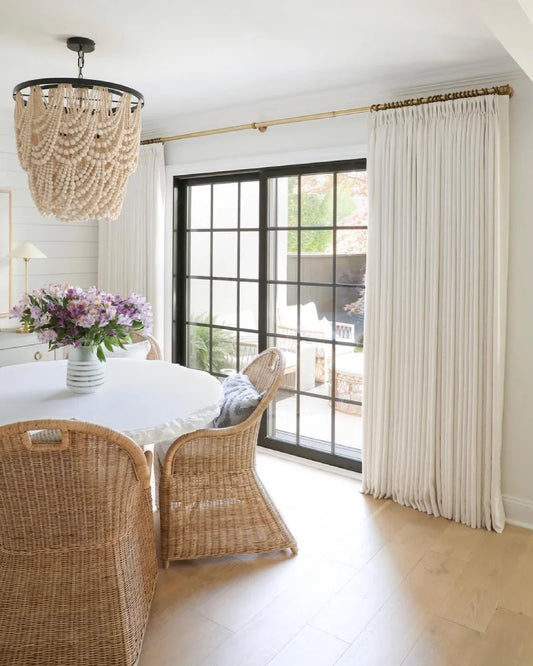 Linen Blackout Curtains, Pinch Pleat Drapes, Room Darkening Thermal Insulated for Living Room (Pack of 2 pcs)