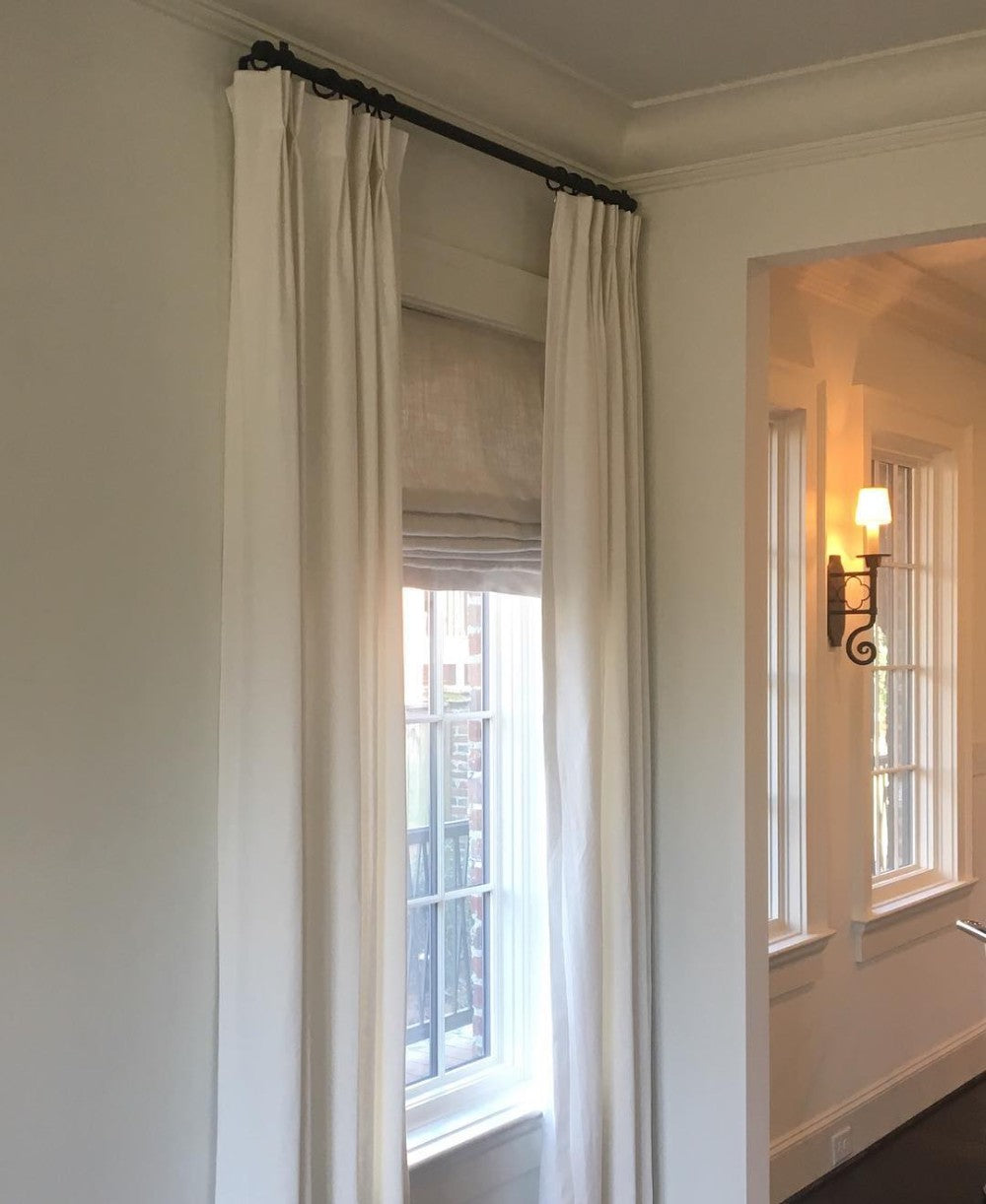 Lilea Custom Linen Roman Shades, Loop Cord Lift - MorraHome