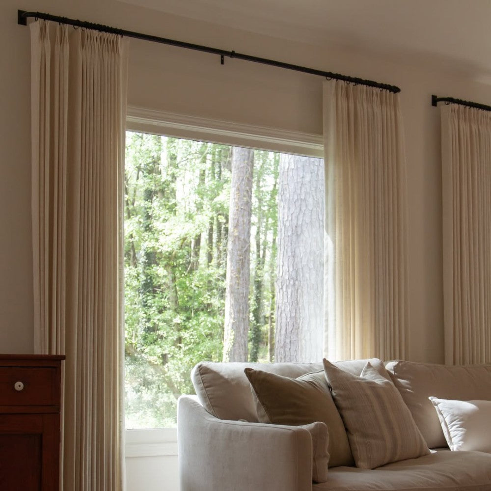 Lilea Linen Custom Curtains Drape Pleated - MorraHome
