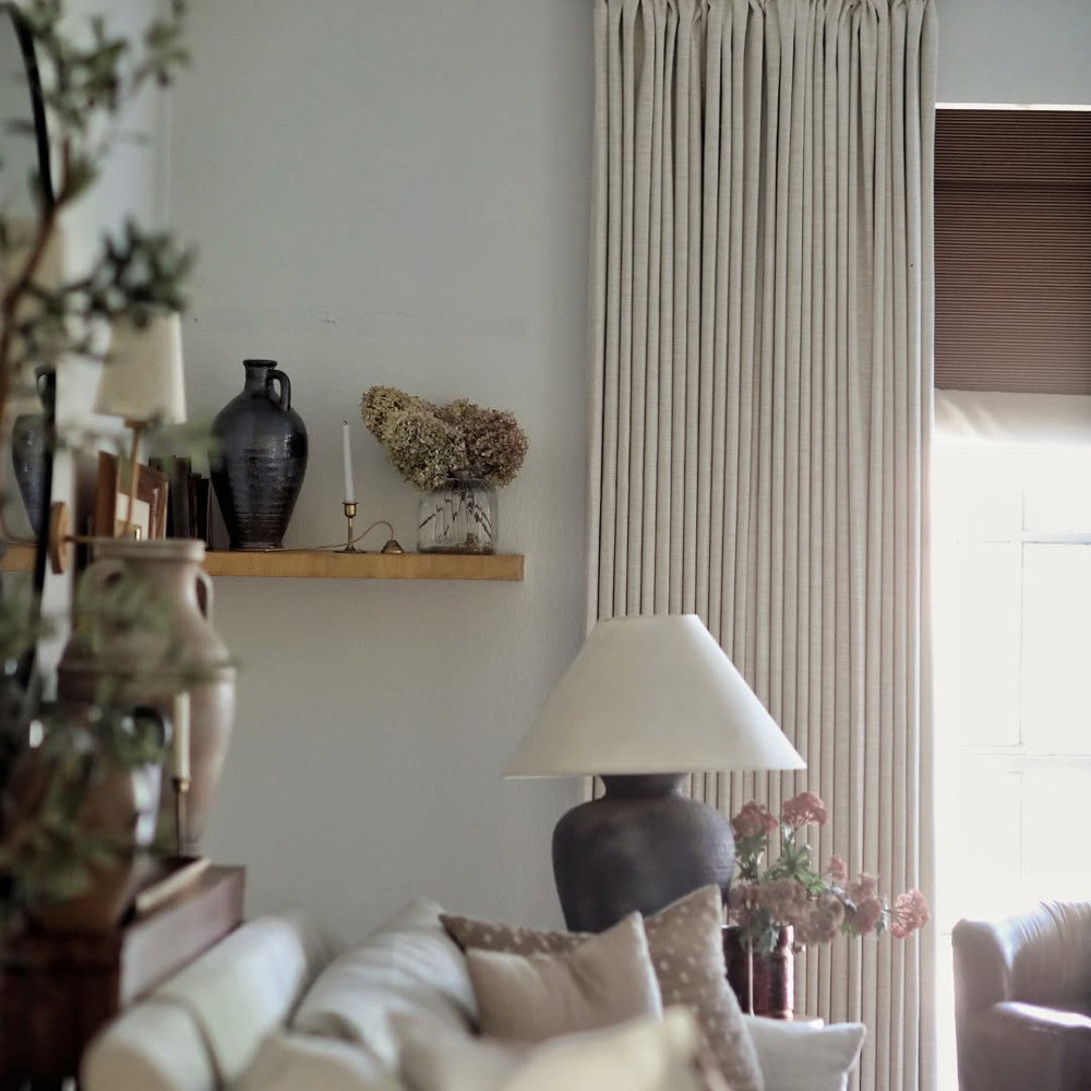 Lilea Linen Custom Curtains Drape Pleated - MorraHome