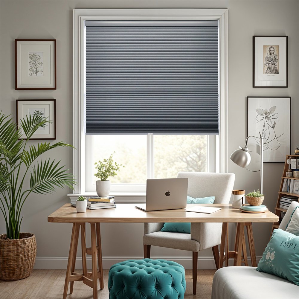 MorraHome No Drill No Tools Cordless Blackout Top Down Bottom Up Cellular Shades - MorraHome