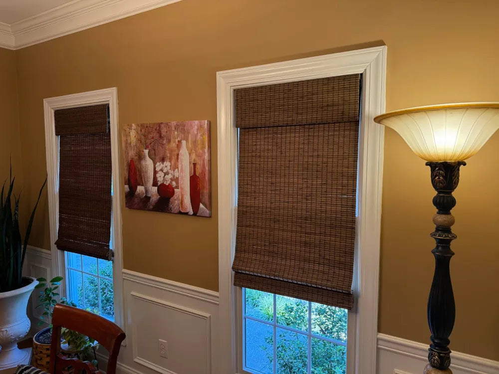 MorraHome Custom Bamboo Woven Wood Shades, Cordless