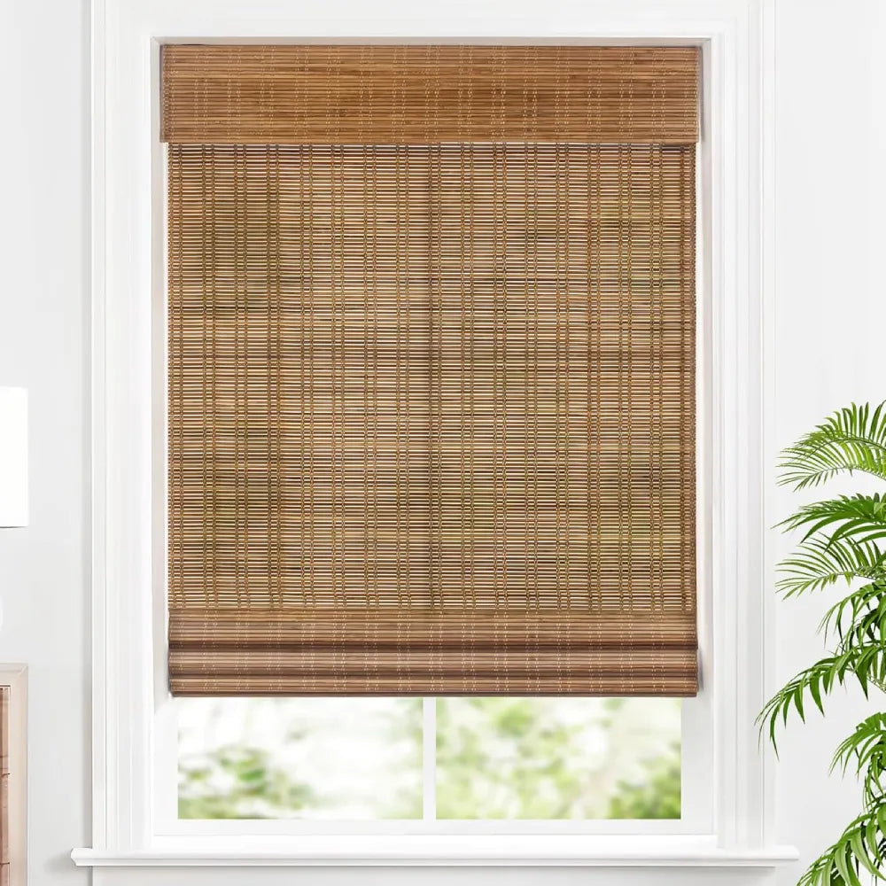 MorraHome Custom Bamboo Woven Wood Shades, Cordless