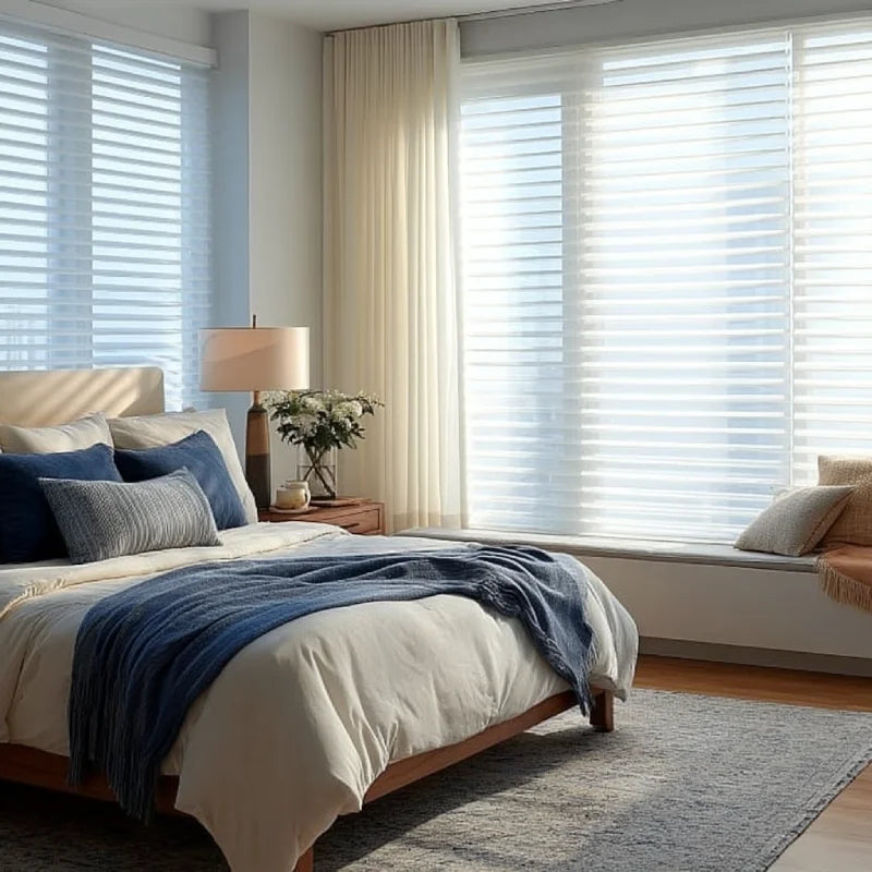 MorraHome 2 Inches Premium Light Filtering Sheer Shades Custom