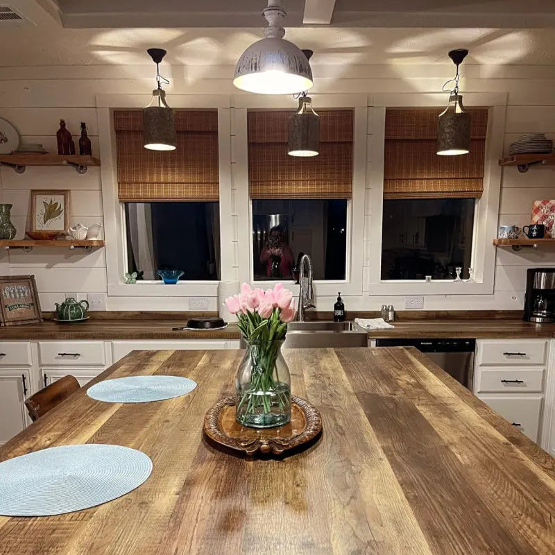 MorraHome Custom Bamboo Woven Wood Shades, Cordless