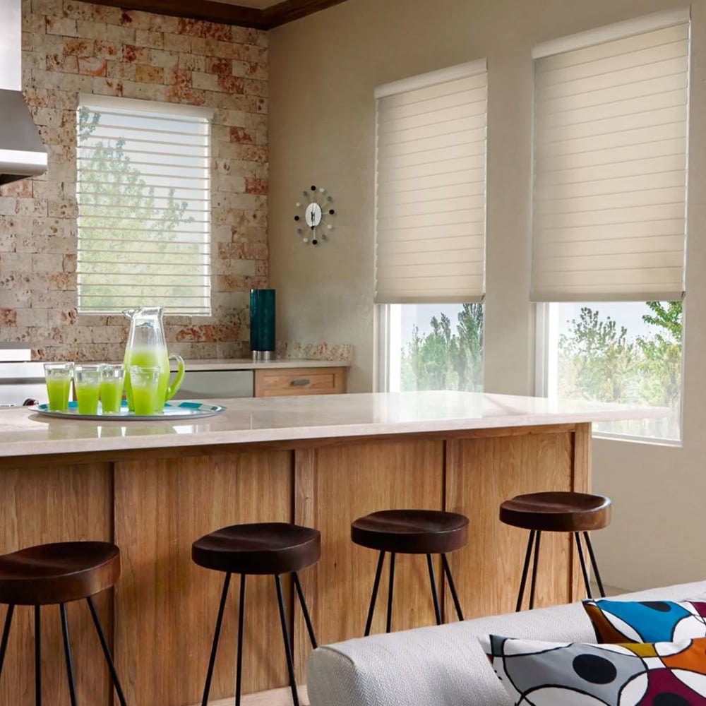 MorraHome 2 Inch Light Filtering Sheer Shades - MorraHome