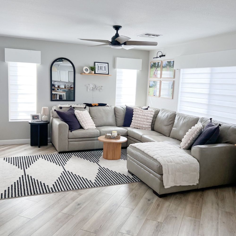 MorraHome Cordless Light Filtering Zebra Blinds for Windows - MorraHome