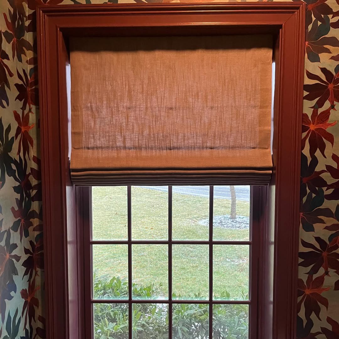 Custom Linen Roman Shades, Blackout & Cordless Options, Morrahome