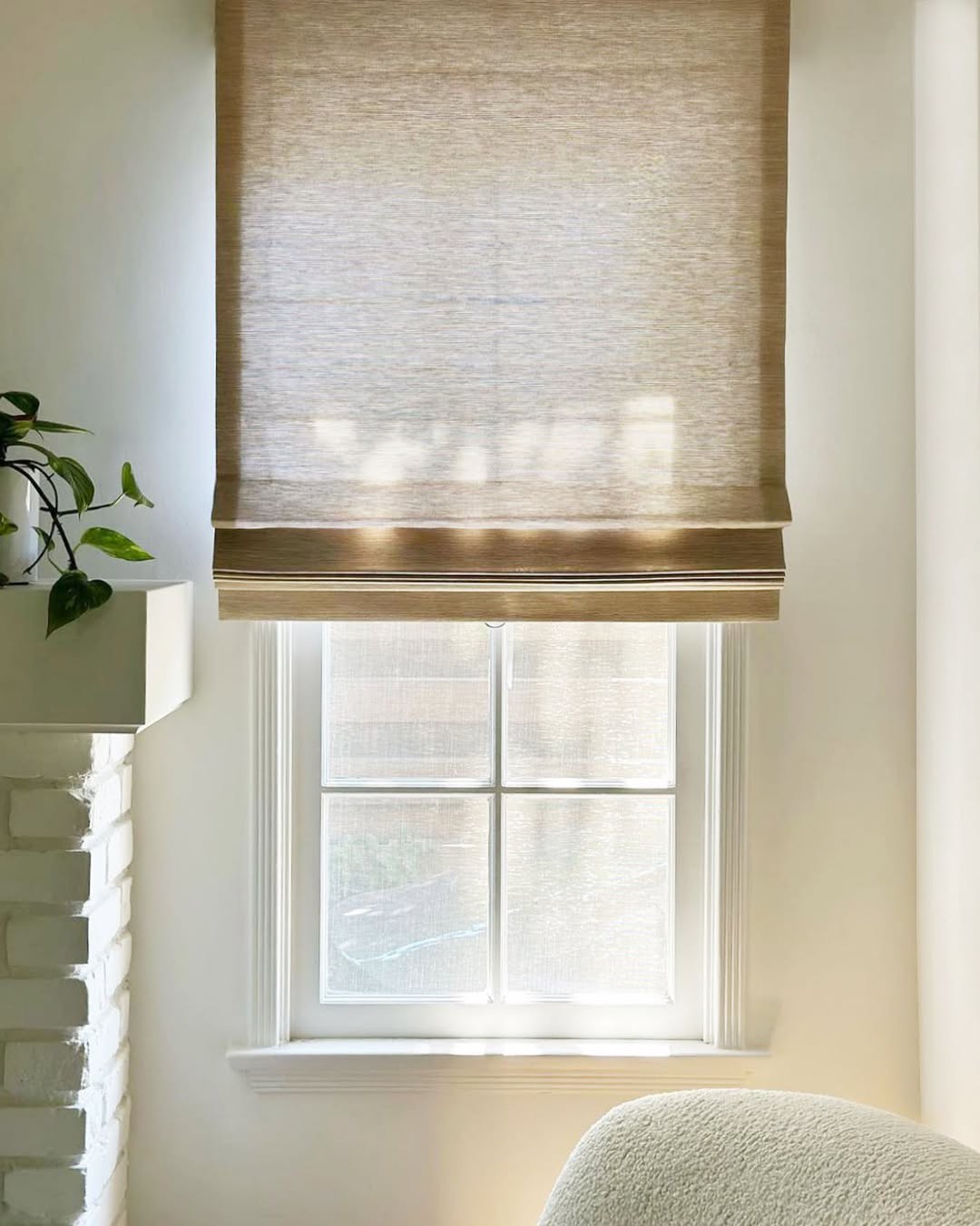 Custom Linen Roman Shades, Blackout & Cordless Options, Morrahome