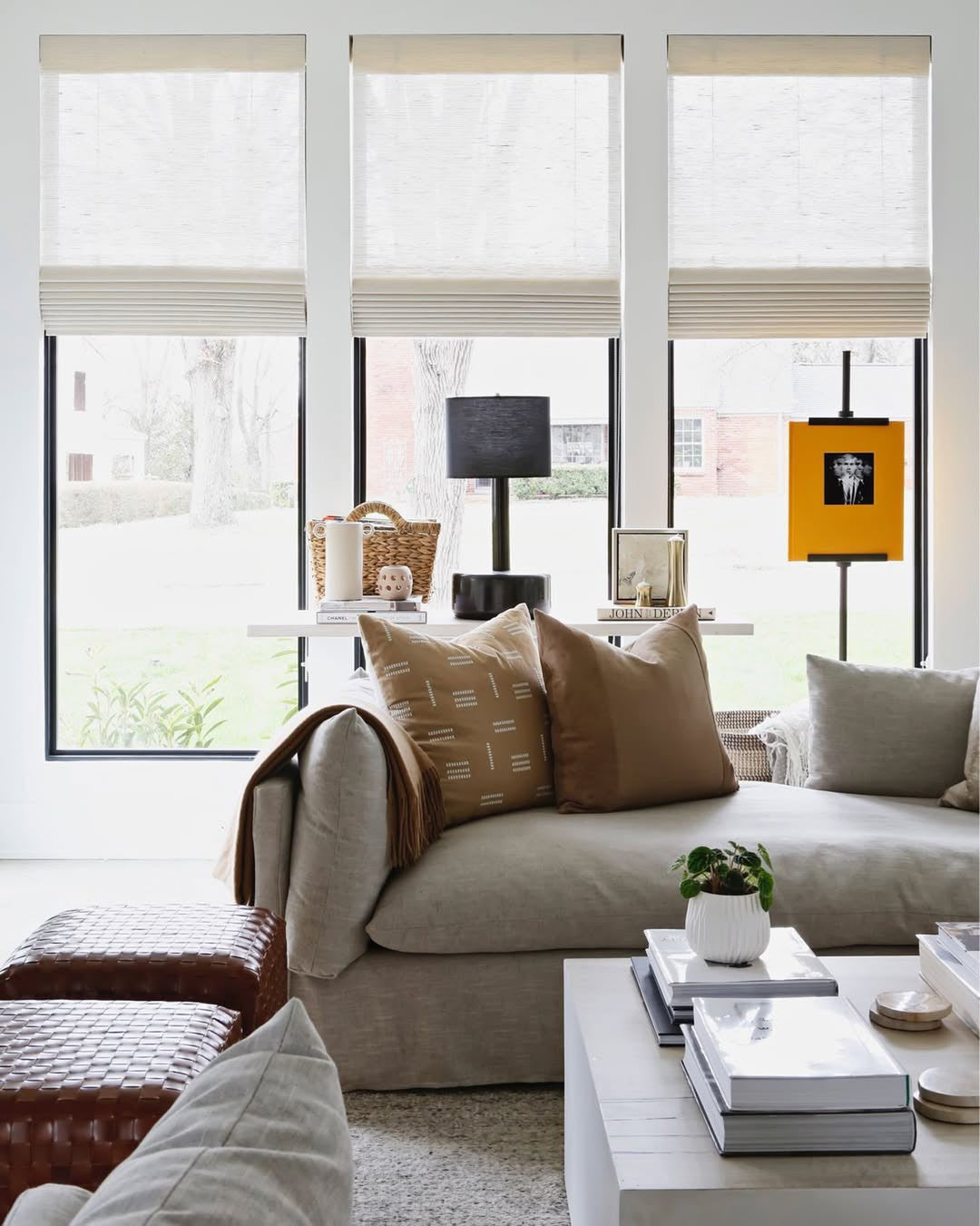 Custom Linen Roman Shades, Blackout & Cordless Options, Morrahome