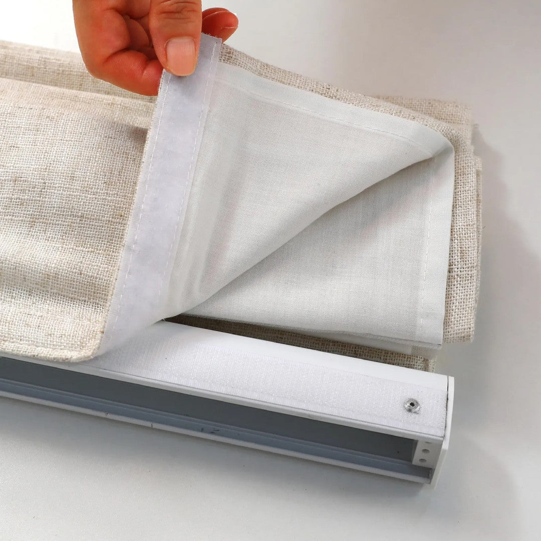 Custom Linen Roman Shades, Blackout & Cordless Options, Morrahome