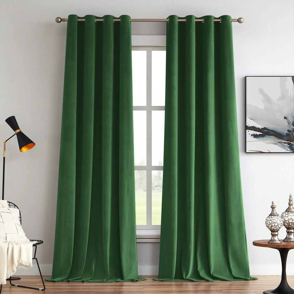 Elara Soft 100% Blackout Velvet Curtains - MorraHome