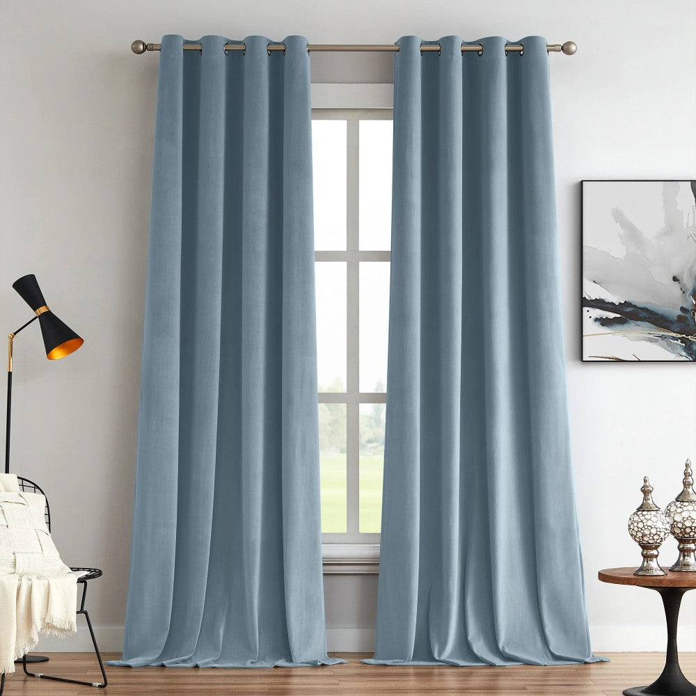 Elara Soft 100% Blackout Velvet Curtains - MorraHome